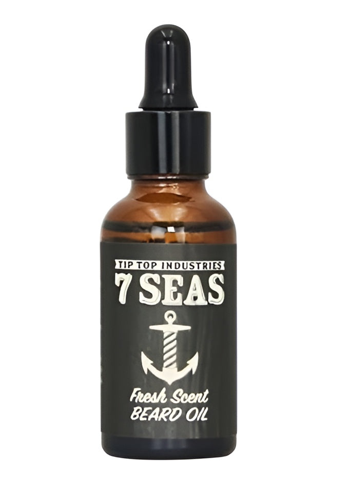 Tip Top 7Seas Beard Oil | Conditions & Nourishes Beard & Mustache |  Fresh Scent, 1oz