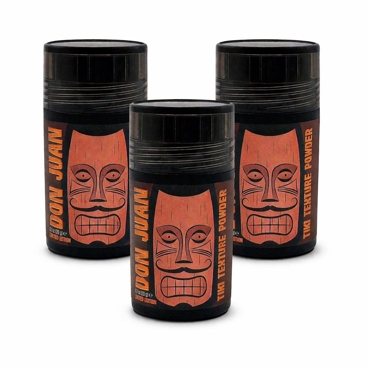 Don Juan Tiki Hair Styling Texture Powder | Matte Finish | No Shine | Mai Tai Tropical Scent | Pack of 3