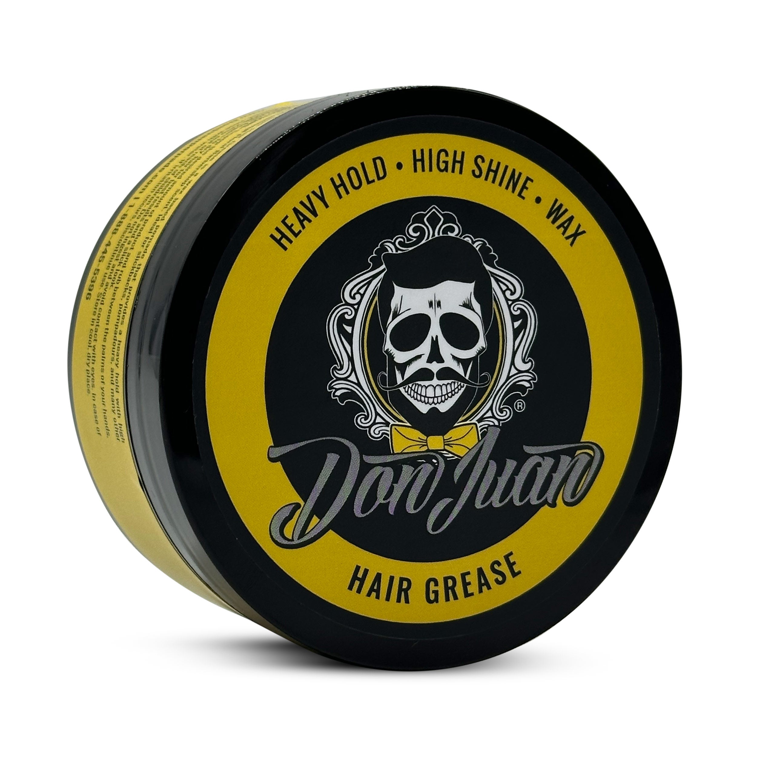 Don Juan Hair Grease Pomade 4 Ounce Jar | Heavy Hold | High Shine | Wax Based | Floral Barbershop Scent