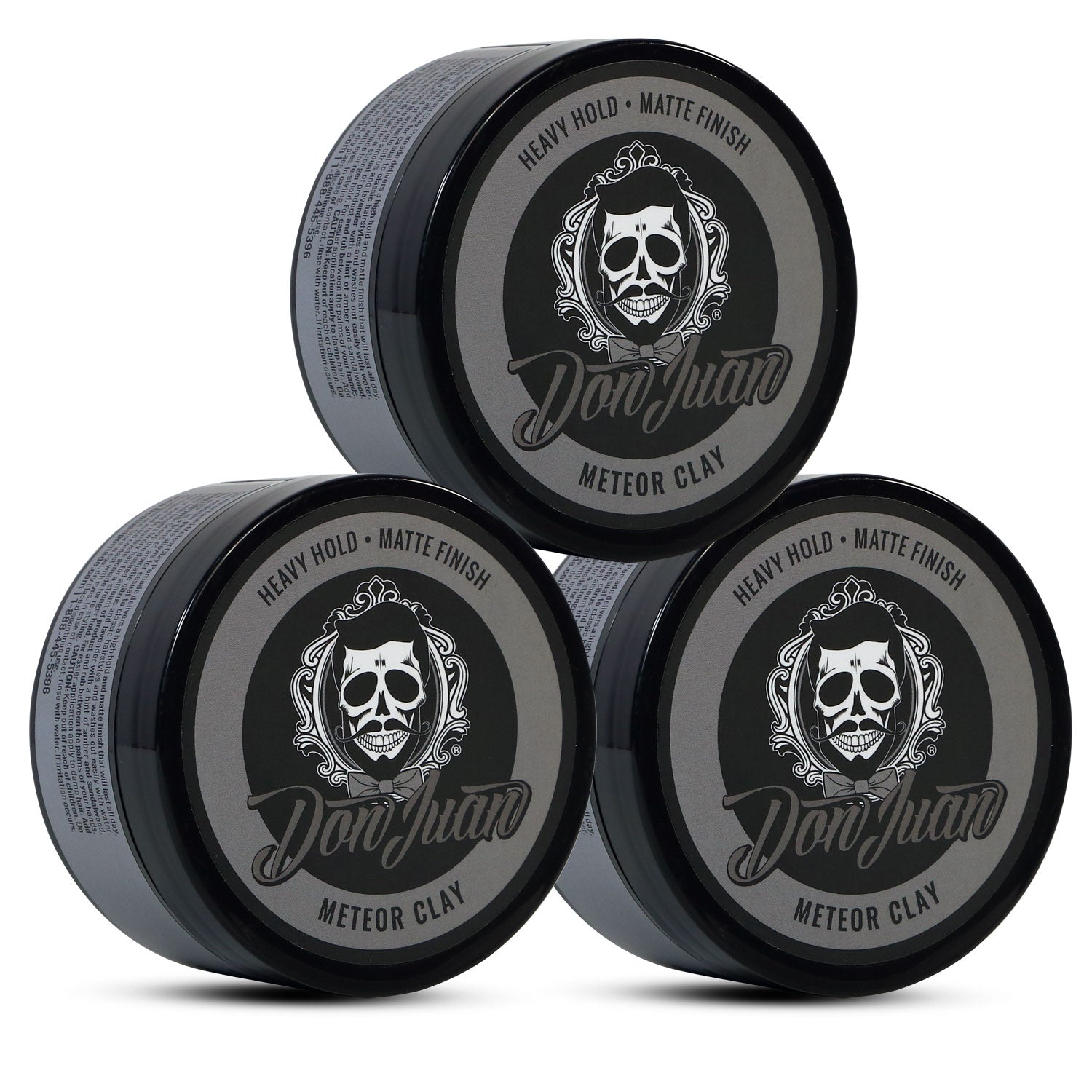 Don Juan Meteor Matte Clay Pomade 4oz 3 Pack